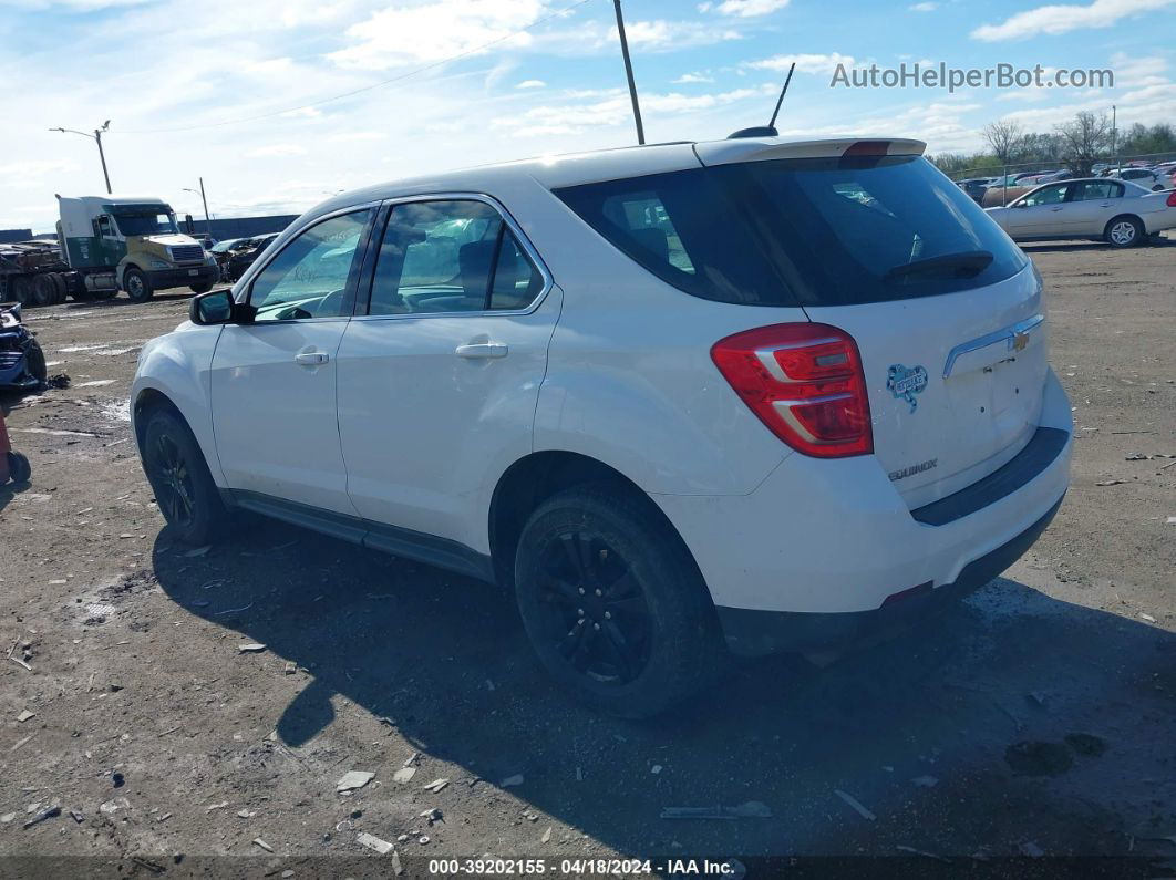 2017 Chevrolet Equinox Ls White vin: 2GNALBEK8H1525302