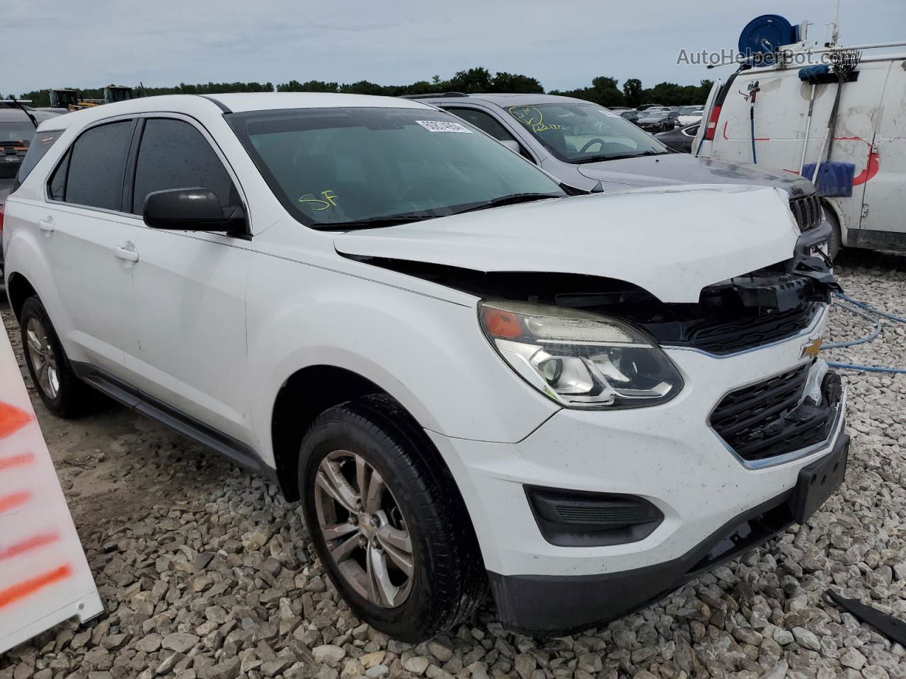 2017 Chevrolet Equinox Ls White vin: 2GNALBEK8H1571292