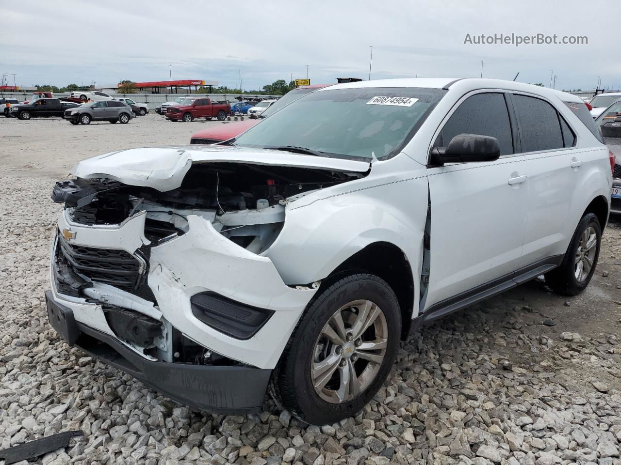 2017 Chevrolet Equinox Ls White vin: 2GNALBEK8H1571292