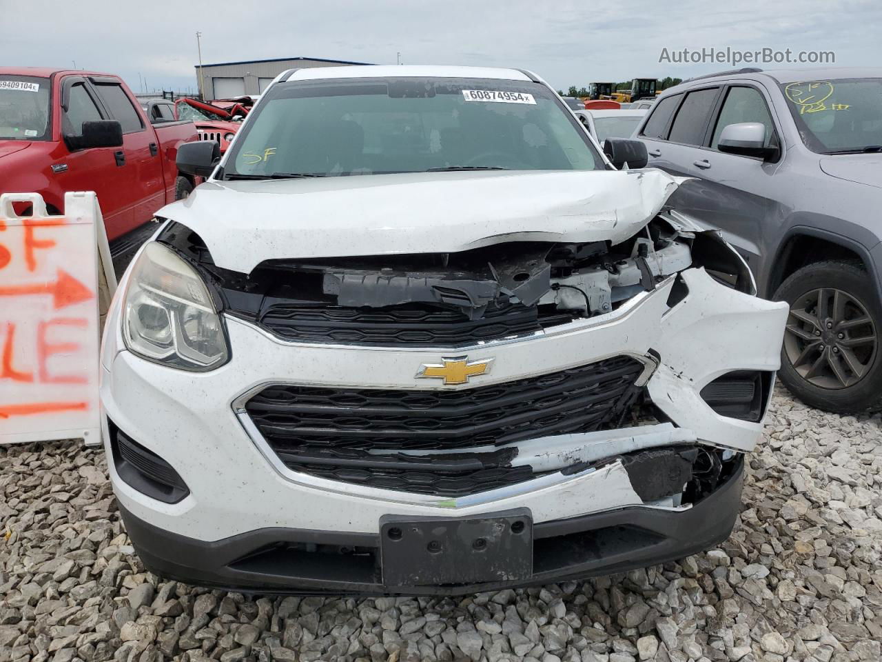 2017 Chevrolet Equinox Ls White vin: 2GNALBEK8H1571292