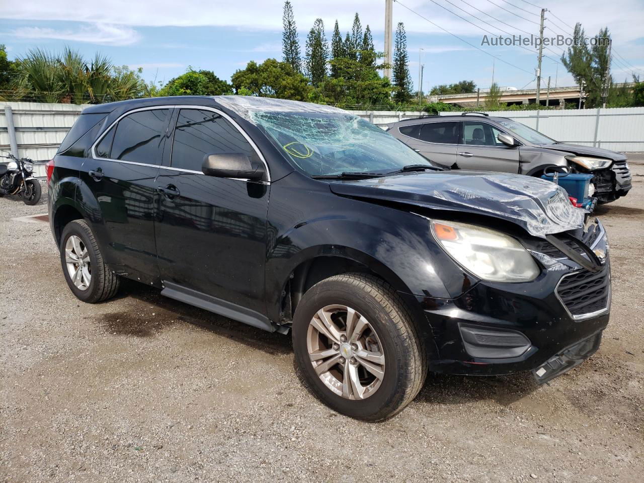 2017 Chevrolet Equinox Ls Black vin: 2GNALBEK8H1586634