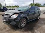 2017 Chevrolet Equinox Ls Black vin: 2GNALBEK8H1586634