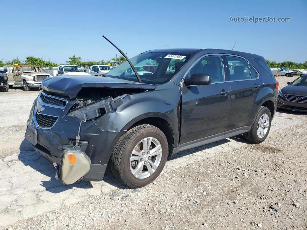 2012 Chevrolet Equinox Ls Charcoal vin: 2GNALBEK9C1214311