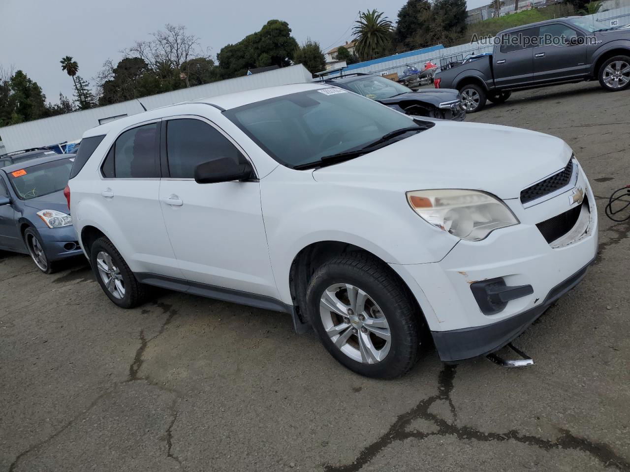 2012 Chevrolet Equinox Ls White vin: 2GNALBEK9C1324131