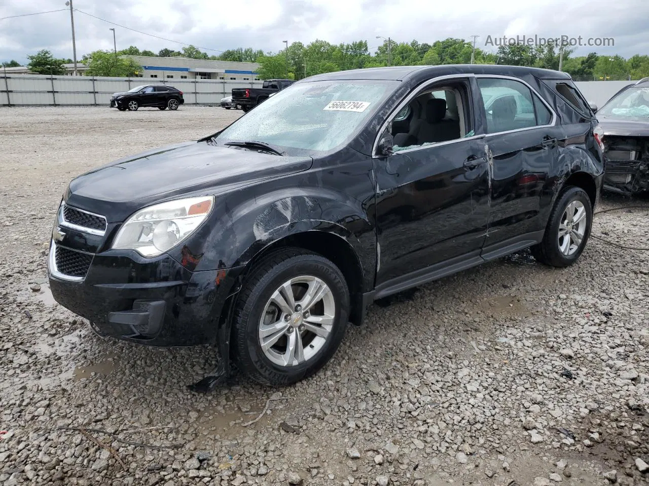 2012 Chevrolet Equinox Ls Black vin: 2GNALBEK9C1333878