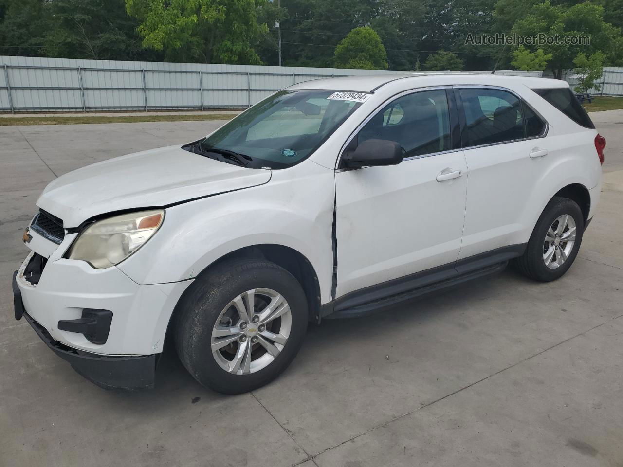 2012 Chevrolet Equinox Ls White vin: 2GNALBEK9C6134705