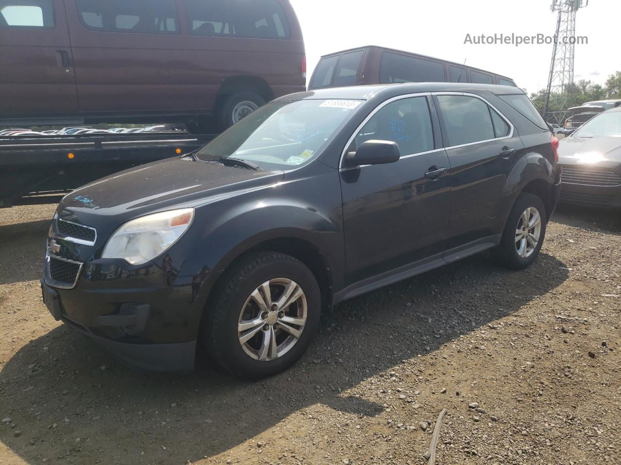 2012 Chevrolet Equinox Ls Black vin: 2GNALBEK9C6214702