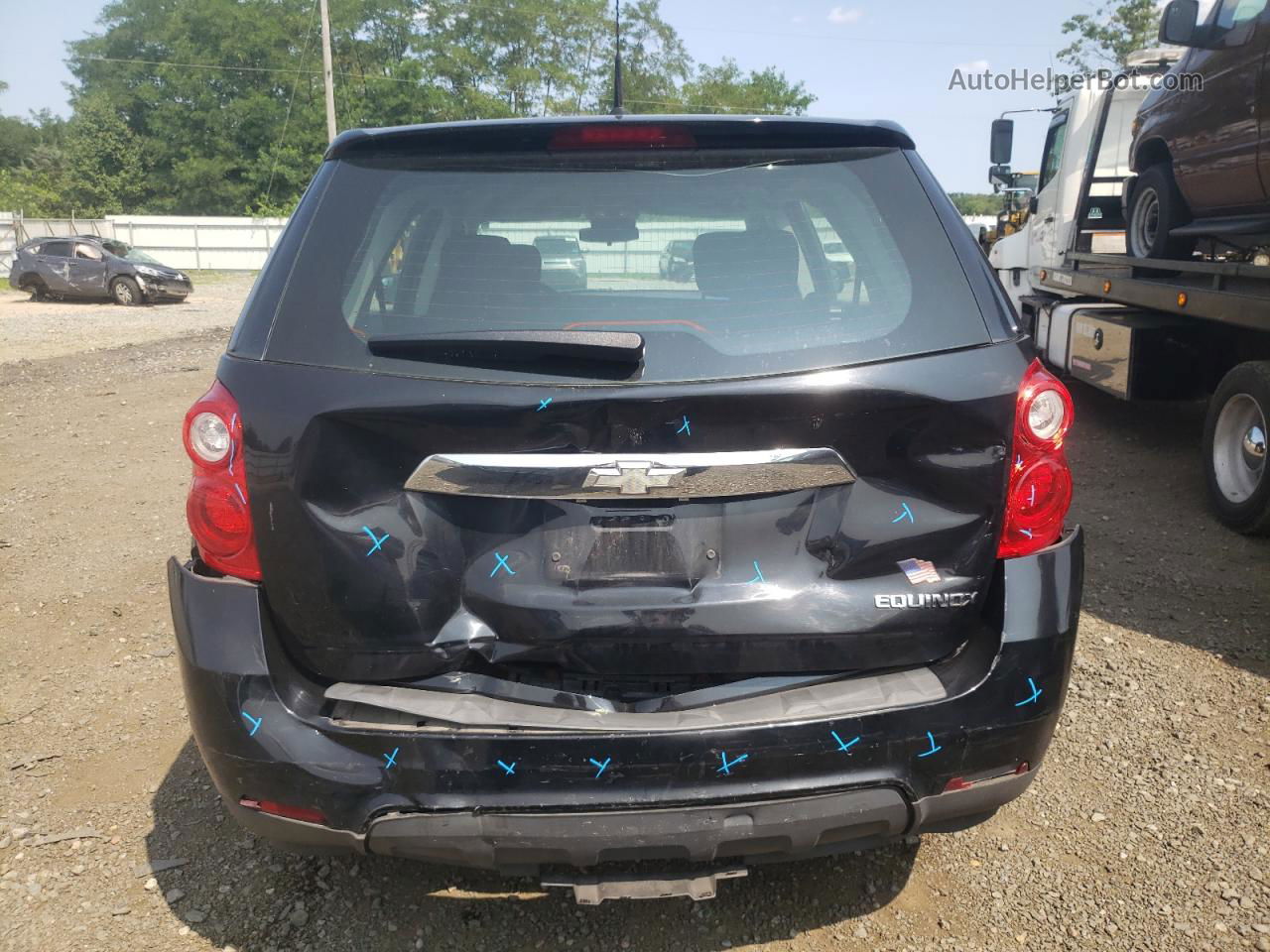 2012 Chevrolet Equinox Ls Black vin: 2GNALBEK9C6214702