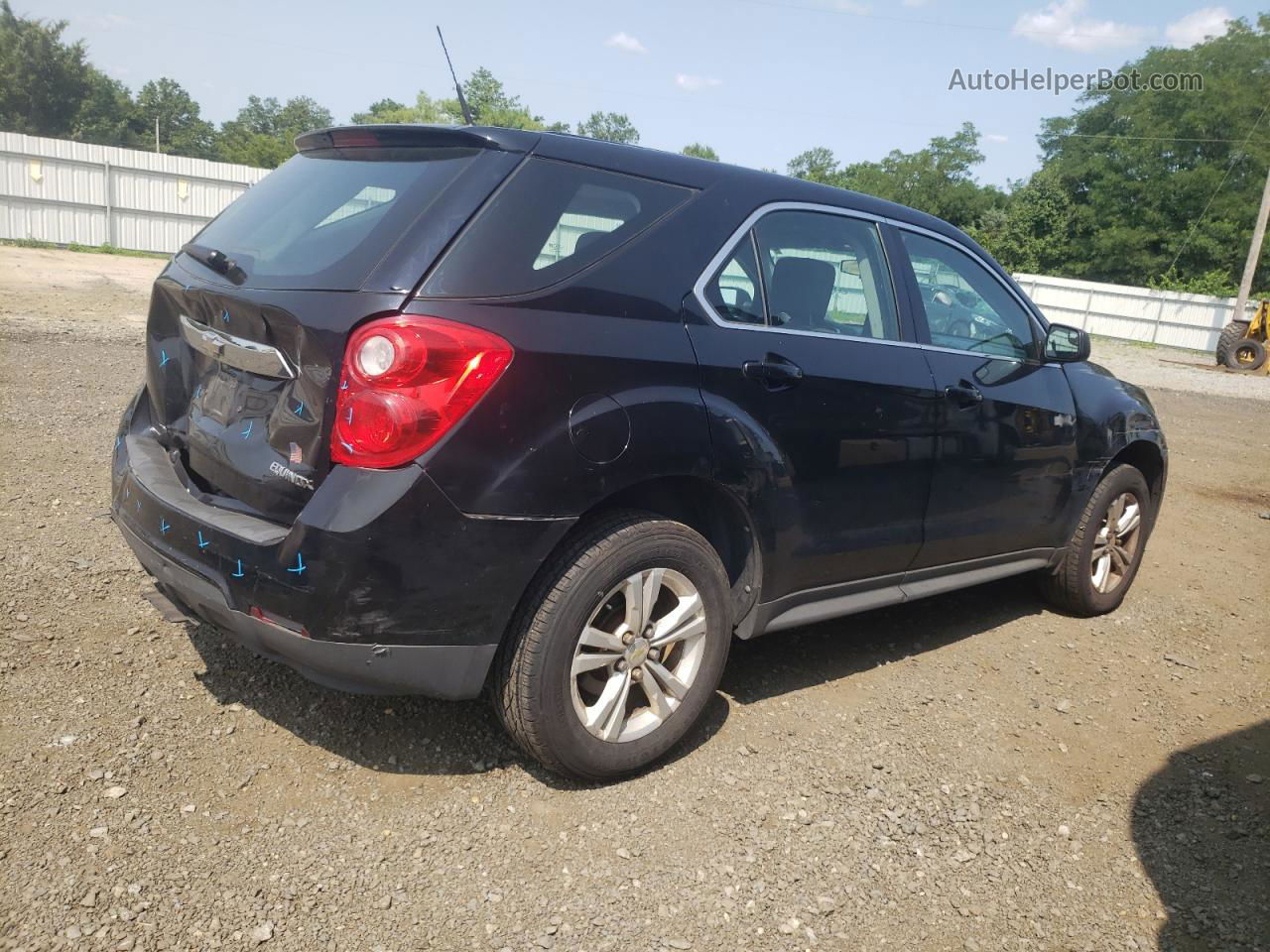 2012 Chevrolet Equinox Ls Black vin: 2GNALBEK9C6214702