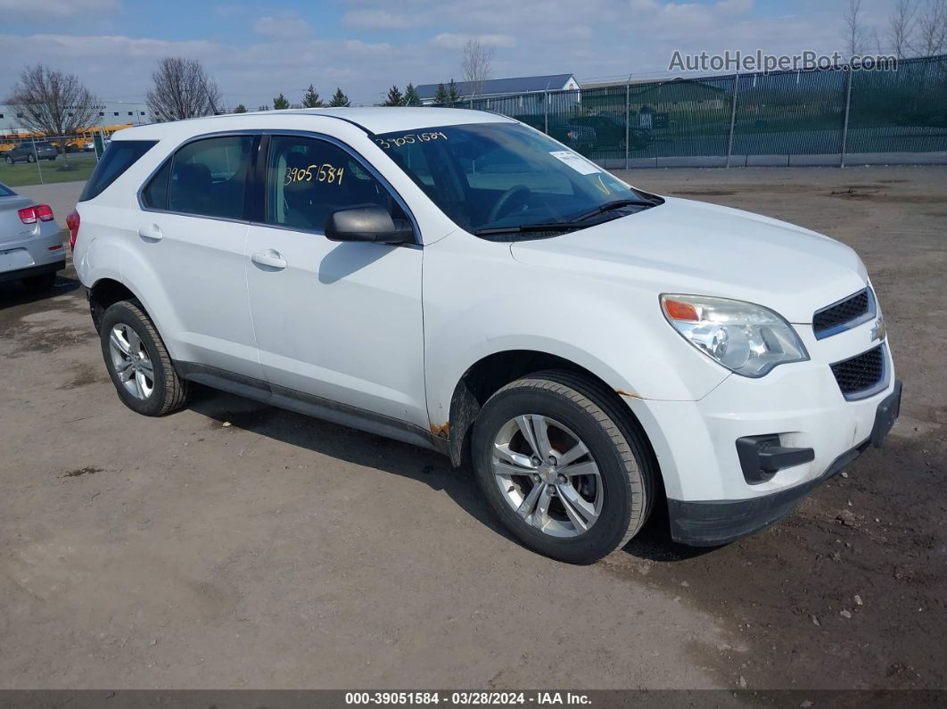 2012 Chevrolet Equinox Ls White vin: 2GNALBEK9C6365216