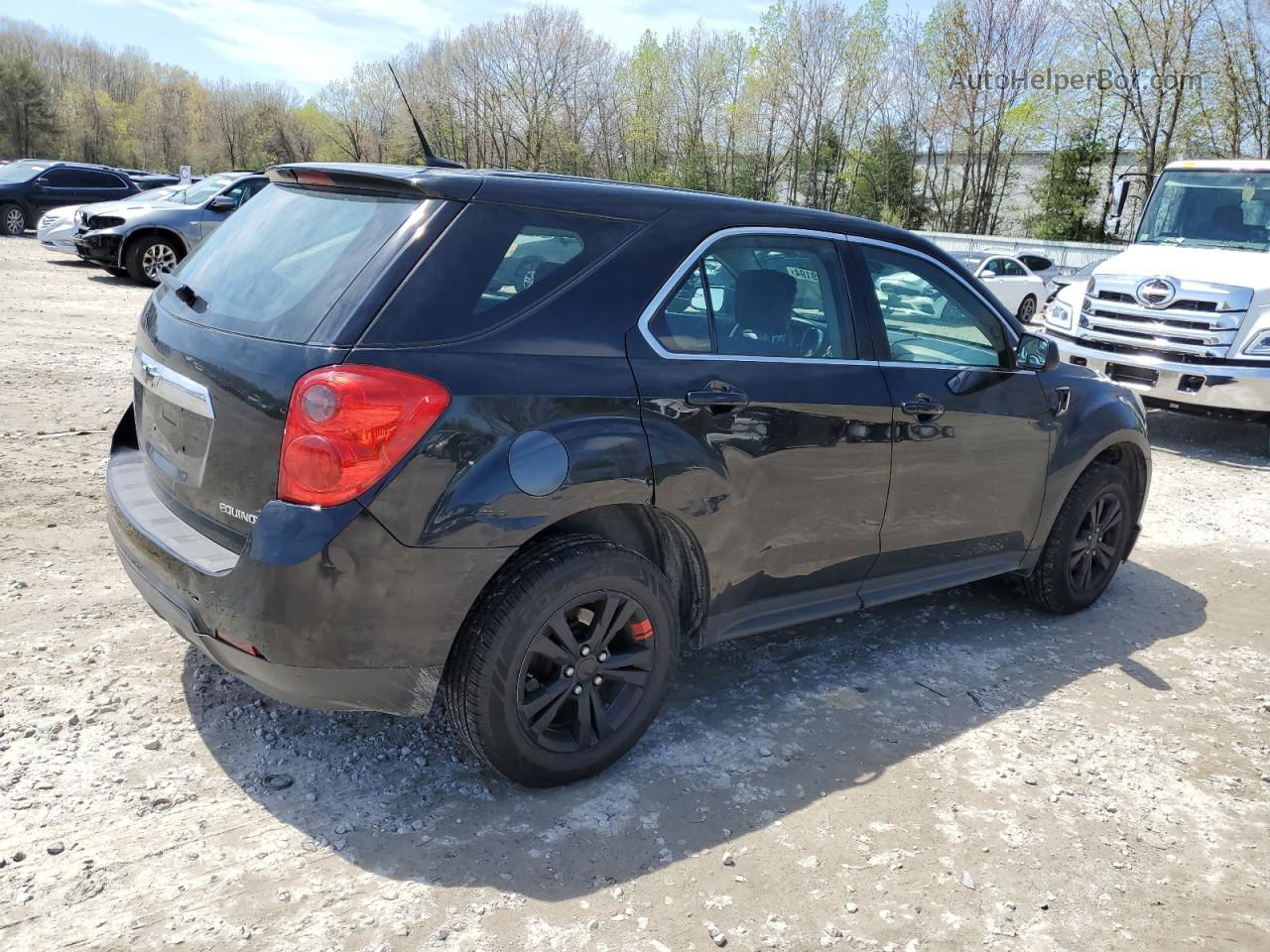 2012 Chevrolet Equinox Ls Black vin: 2GNALBEKXC6336873