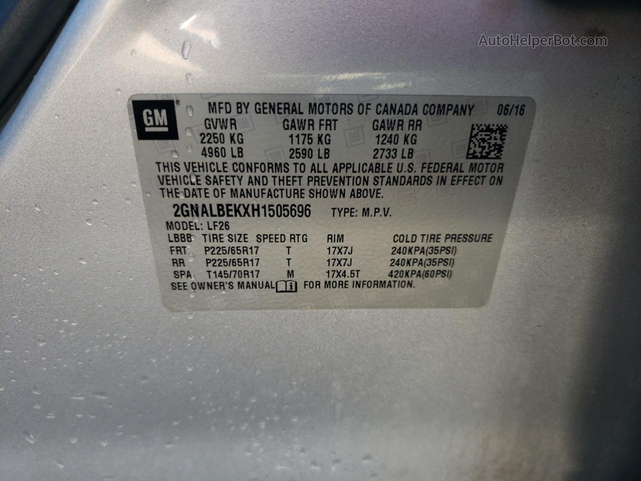 2017 Chevrolet Equinox Ls Gray vin: 2GNALBEKXH1505696