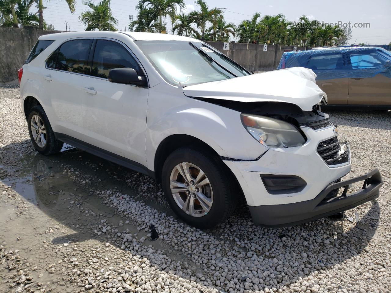 2017 Chevrolet Equinox Ls White vin: 2GNALBEKXH1525754