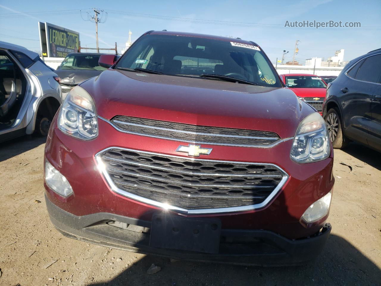 2017 Chevrolet Equinox Lt Red vin: 2GNALCEK0H1587377