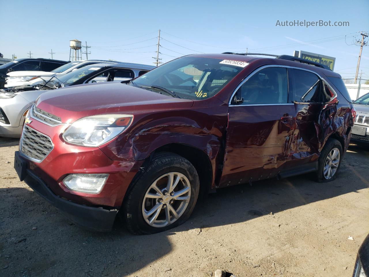 2017 Chevrolet Equinox Lt Red vin: 2GNALCEK0H1587377