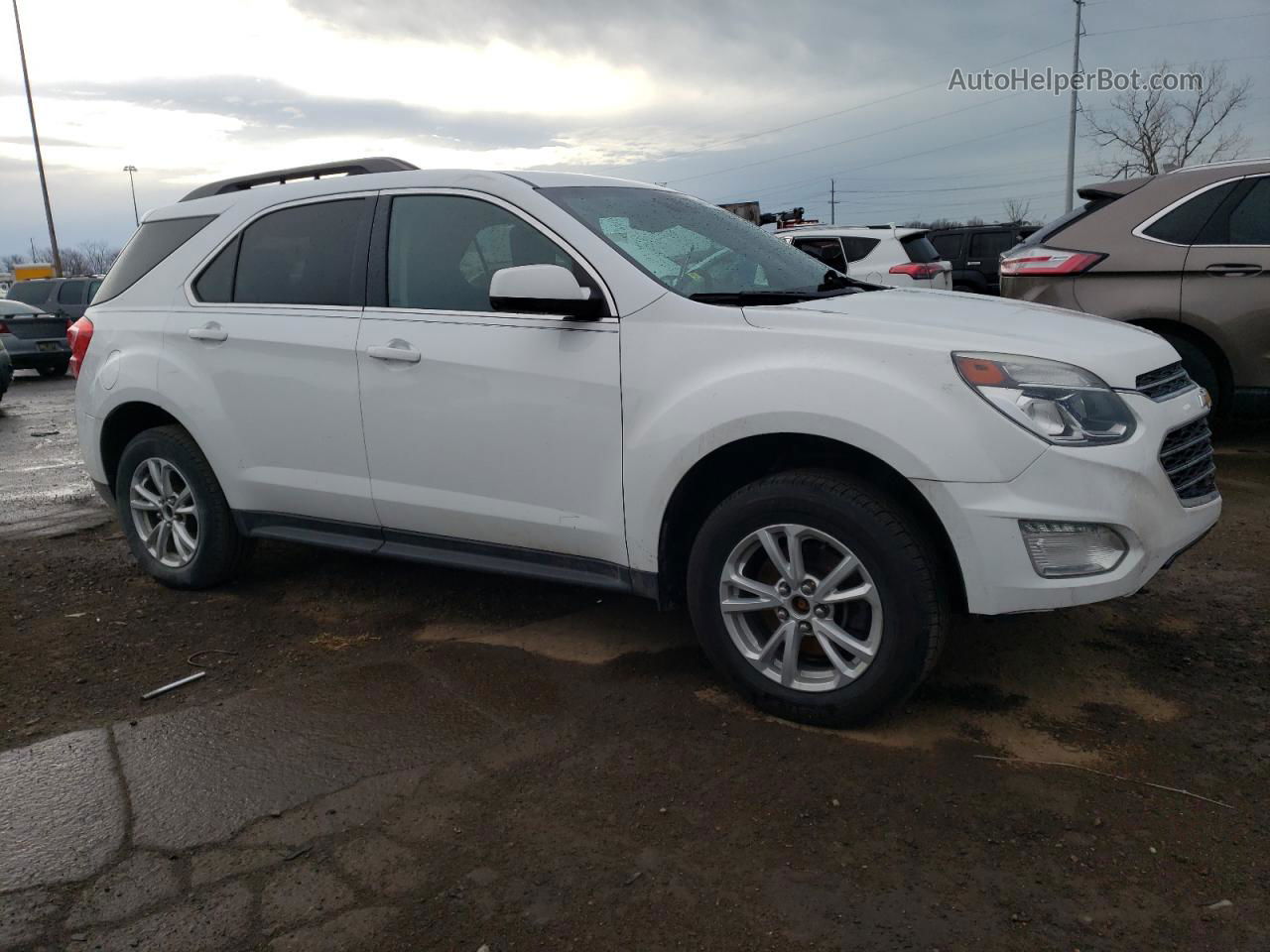 2016 Chevrolet Equinox Lt White vin: 2GNALCEK2G6210700