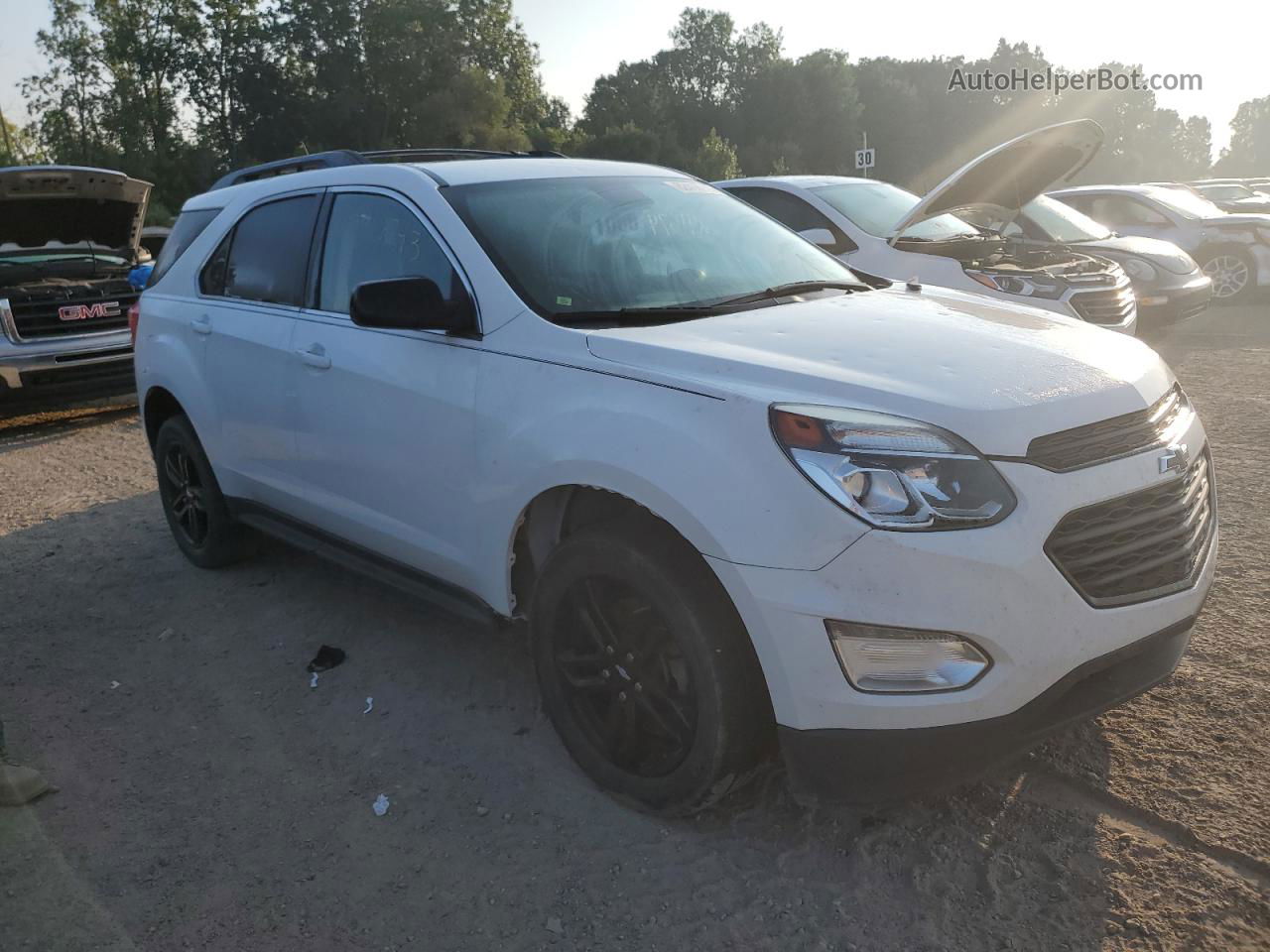 2017 Chevrolet Equinox Lt White vin: 2GNALCEK2H1585680