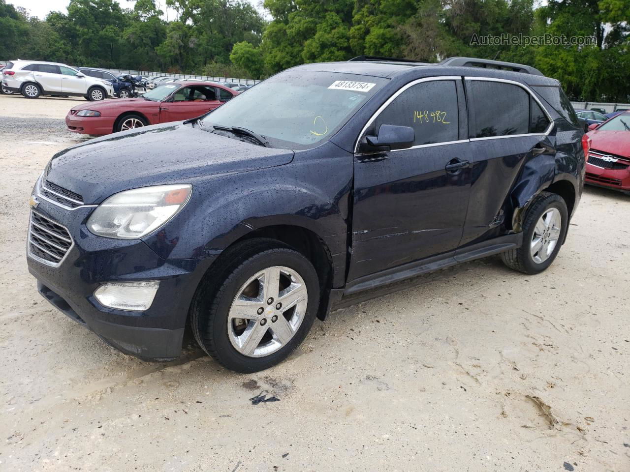 2016 Chevrolet Equinox Lt Синий vin: 2GNALCEK3G1119061