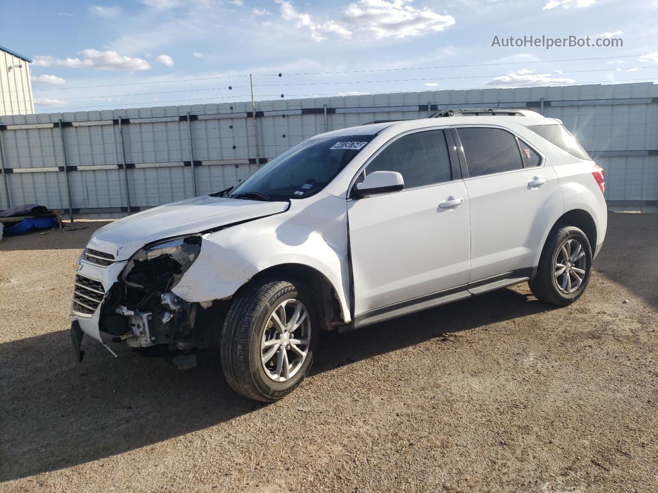 2016 Chevrolet Equinox Lt White vin: 2GNALCEK3G6322373