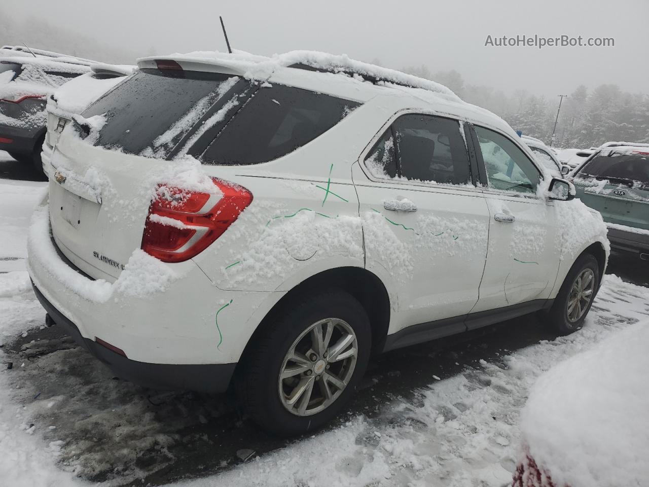 2016 Chevrolet Equinox Lt White vin: 2GNALCEK4G1122583