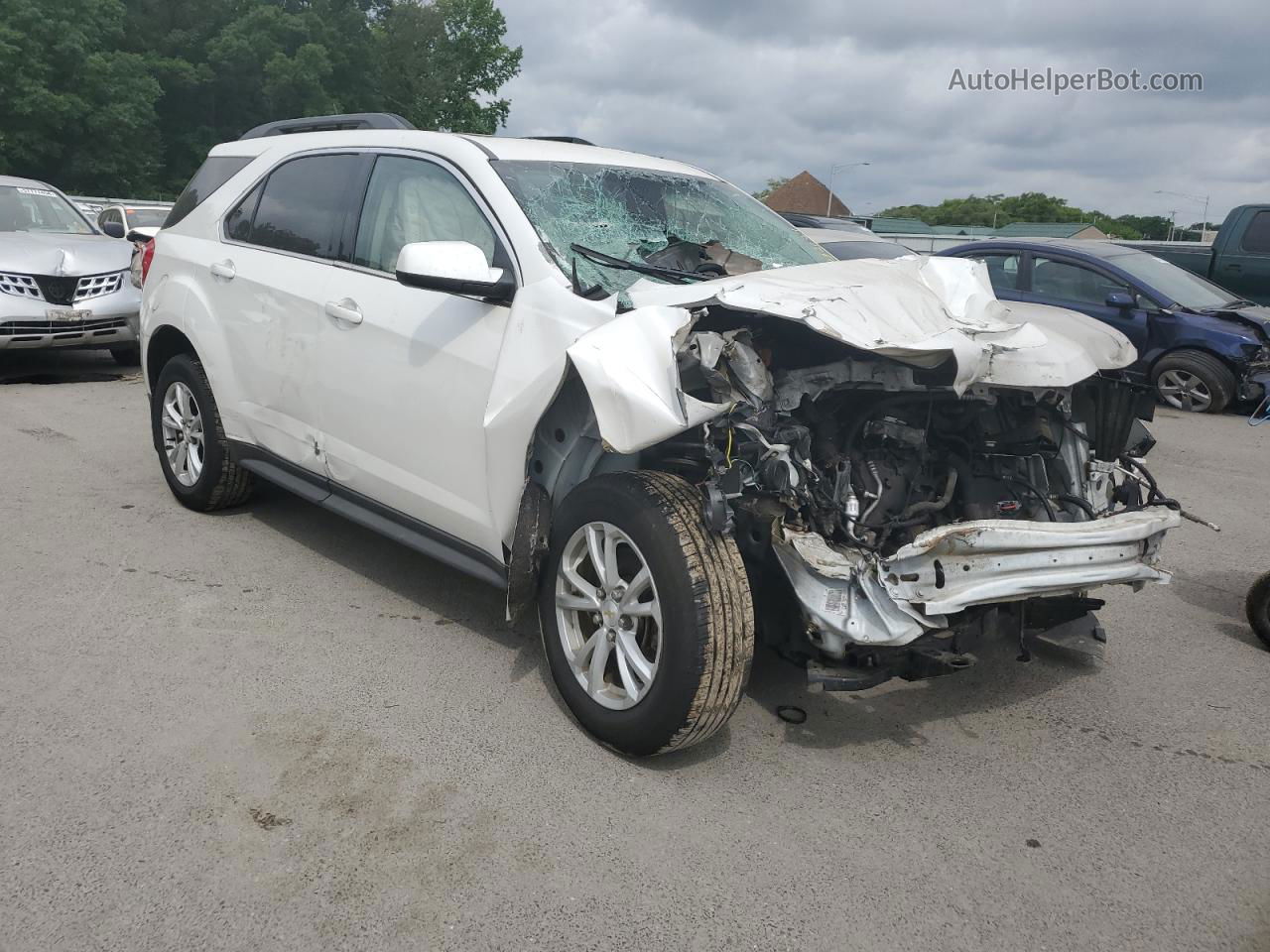 2016 Chevrolet Equinox Lt White vin: 2GNALCEK4G1128545