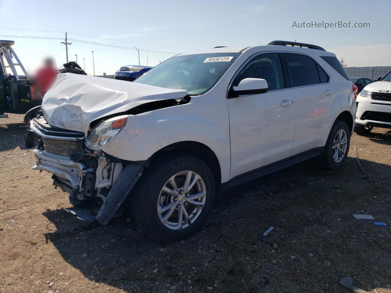 2017 Chevrolet Equinox Lt White vin: 2GNALCEK4H6267594