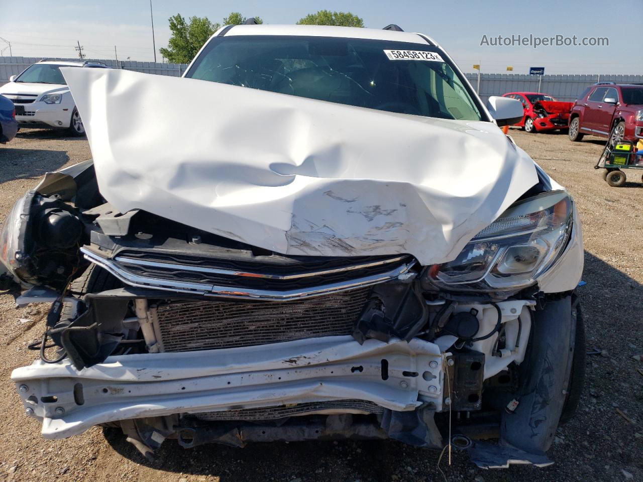 2017 Chevrolet Equinox Lt White vin: 2GNALCEK4H6267594