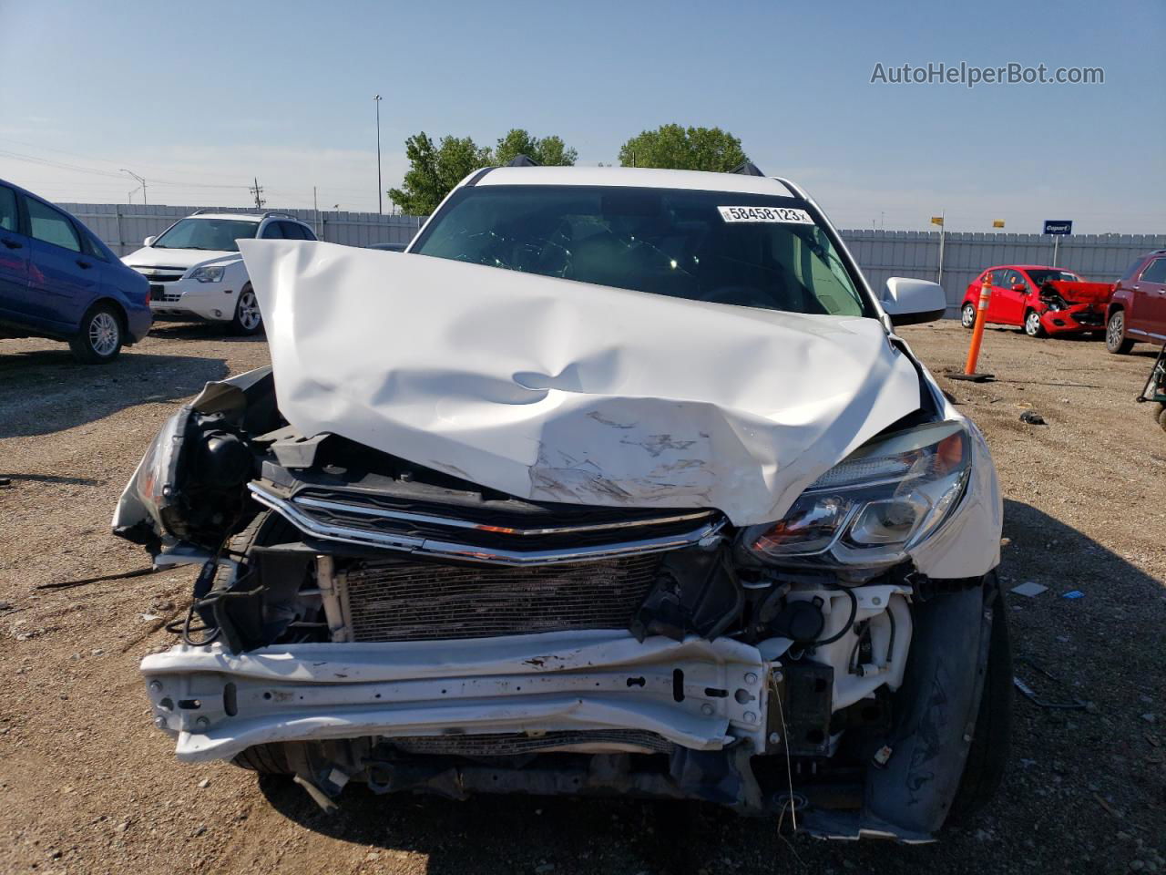 2017 Chevrolet Equinox Lt White vin: 2GNALCEK4H6267594