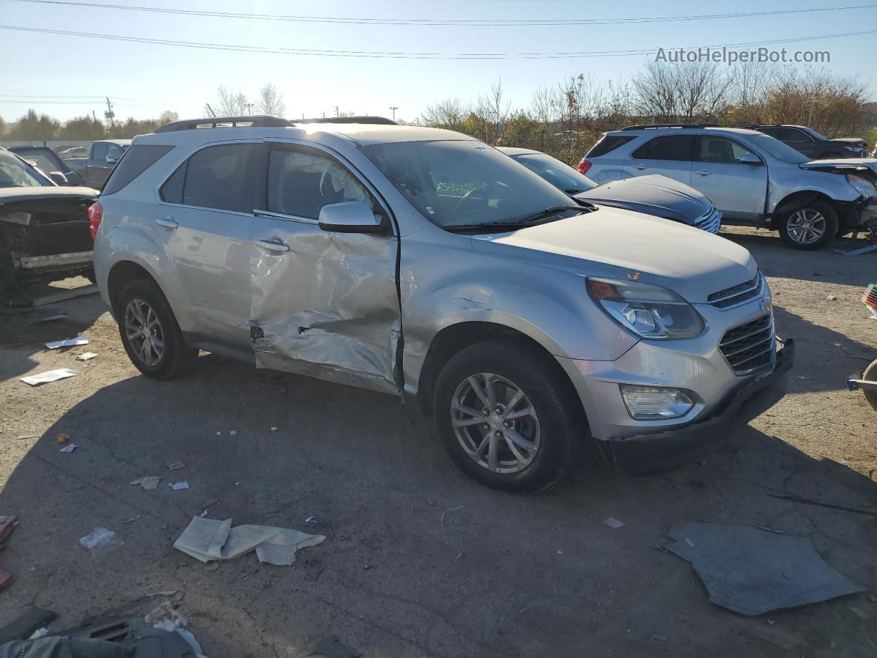 2017 Chevrolet Equinox Lt Silver vin: 2GNALCEK4H6311044