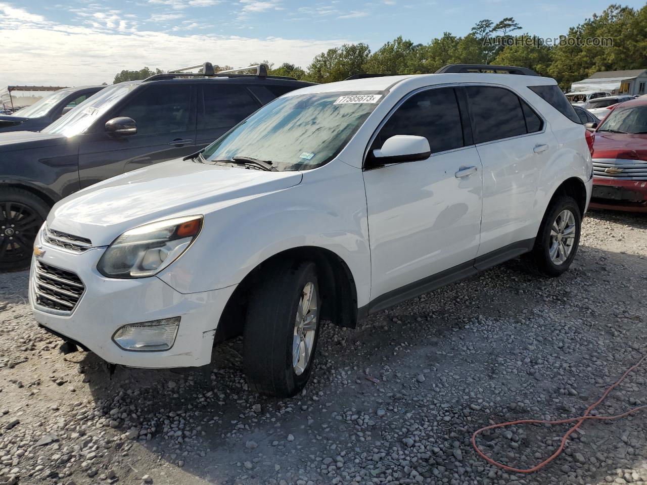 2016 Chevrolet Equinox Lt White vin: 2GNALCEK5G6253380