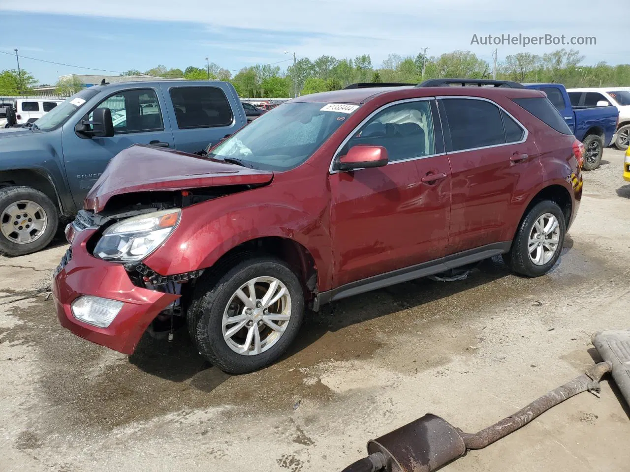 2017 Chevrolet Equinox Lt Maroon vin: 2GNALCEK5H1521214