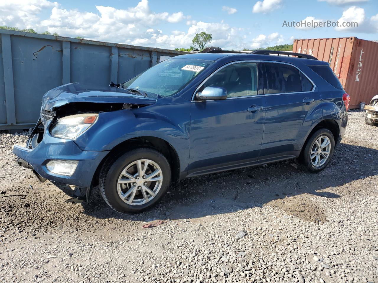 2017 Chevrolet Equinox Lt Синий vin: 2GNALCEK5H6117381