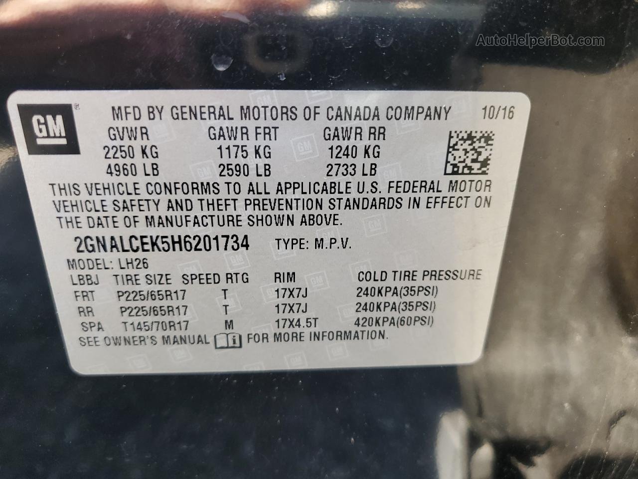 2017 Chevrolet Equinox Lt Черный vin: 2GNALCEK5H6201734