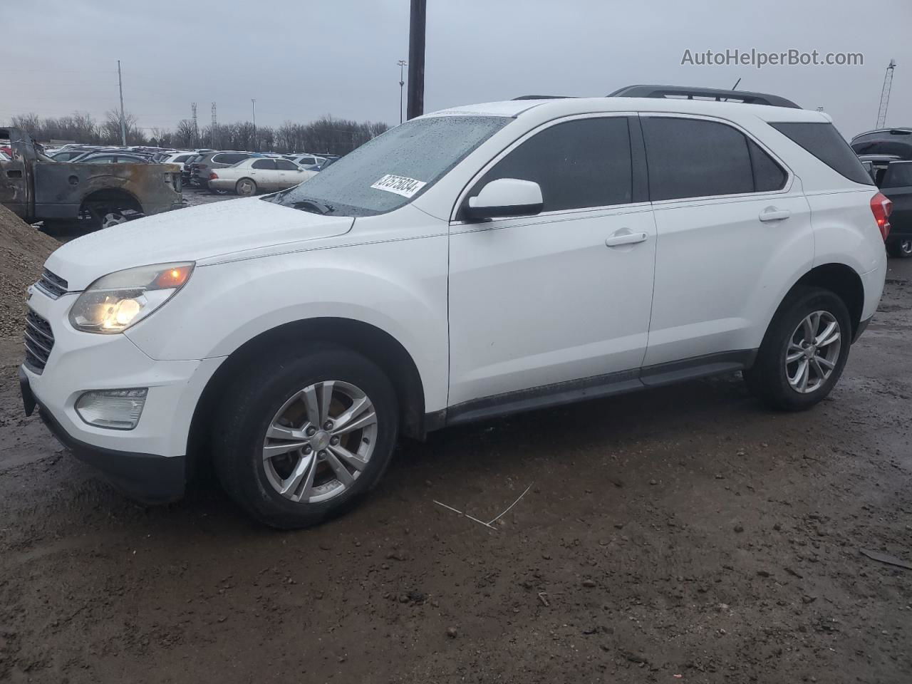 2016 Chevrolet Equinox Lt White vin: 2GNALCEK6G1107602