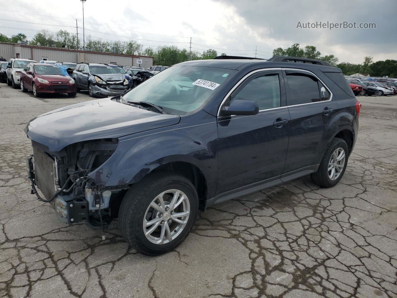 2016 Chevrolet Equinox Lt Синий vin: 2GNALCEK6G1179805