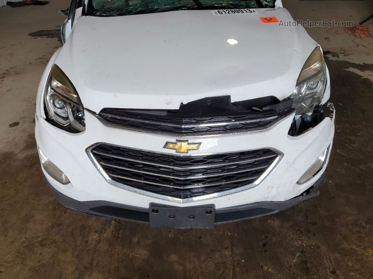 2017 Chevrolet Equinox Lt White vin: 2GNALCEK6H1616641