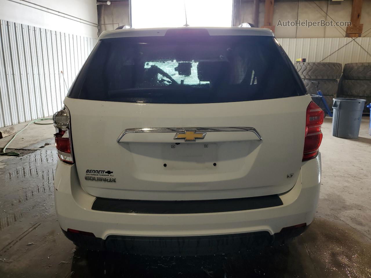 2017 Chevrolet Equinox Lt White vin: 2GNALCEK6H1616641