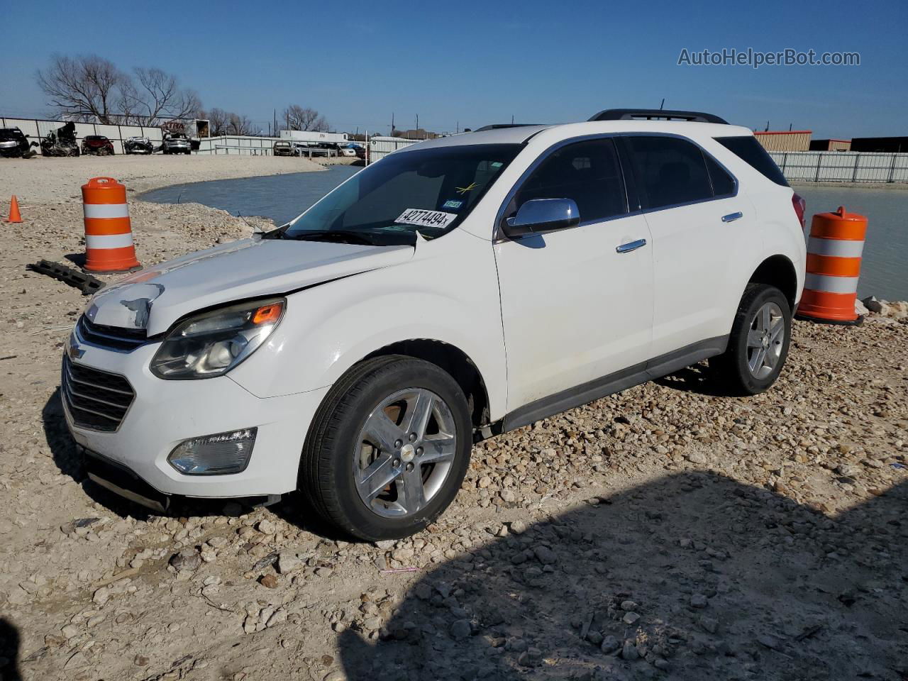 2016 Chevrolet Equinox Lt White vin: 2GNALCEK7G6103691