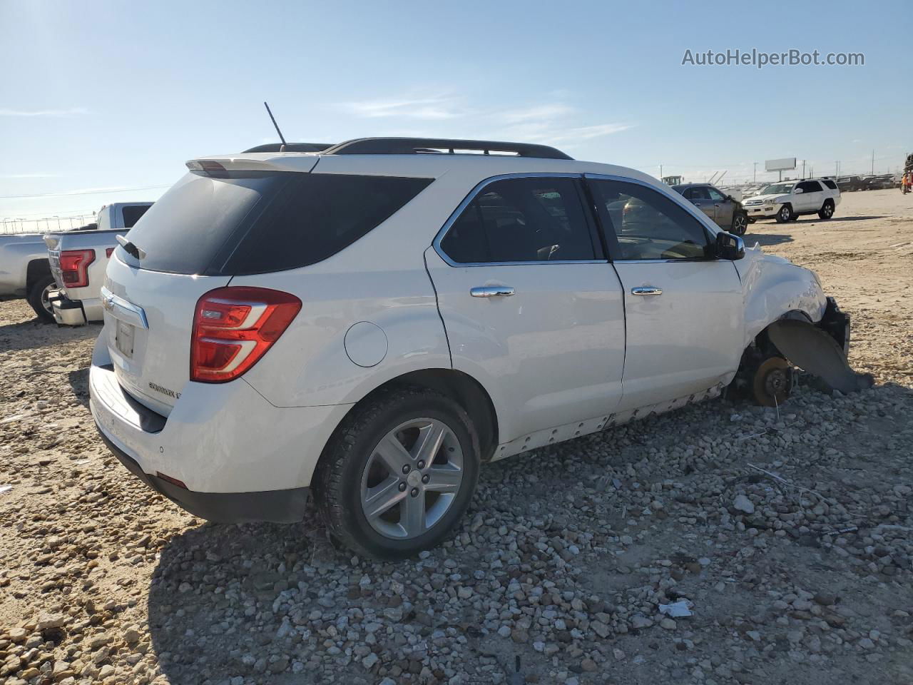 2016 Chevrolet Equinox Lt White vin: 2GNALCEK7G6103691