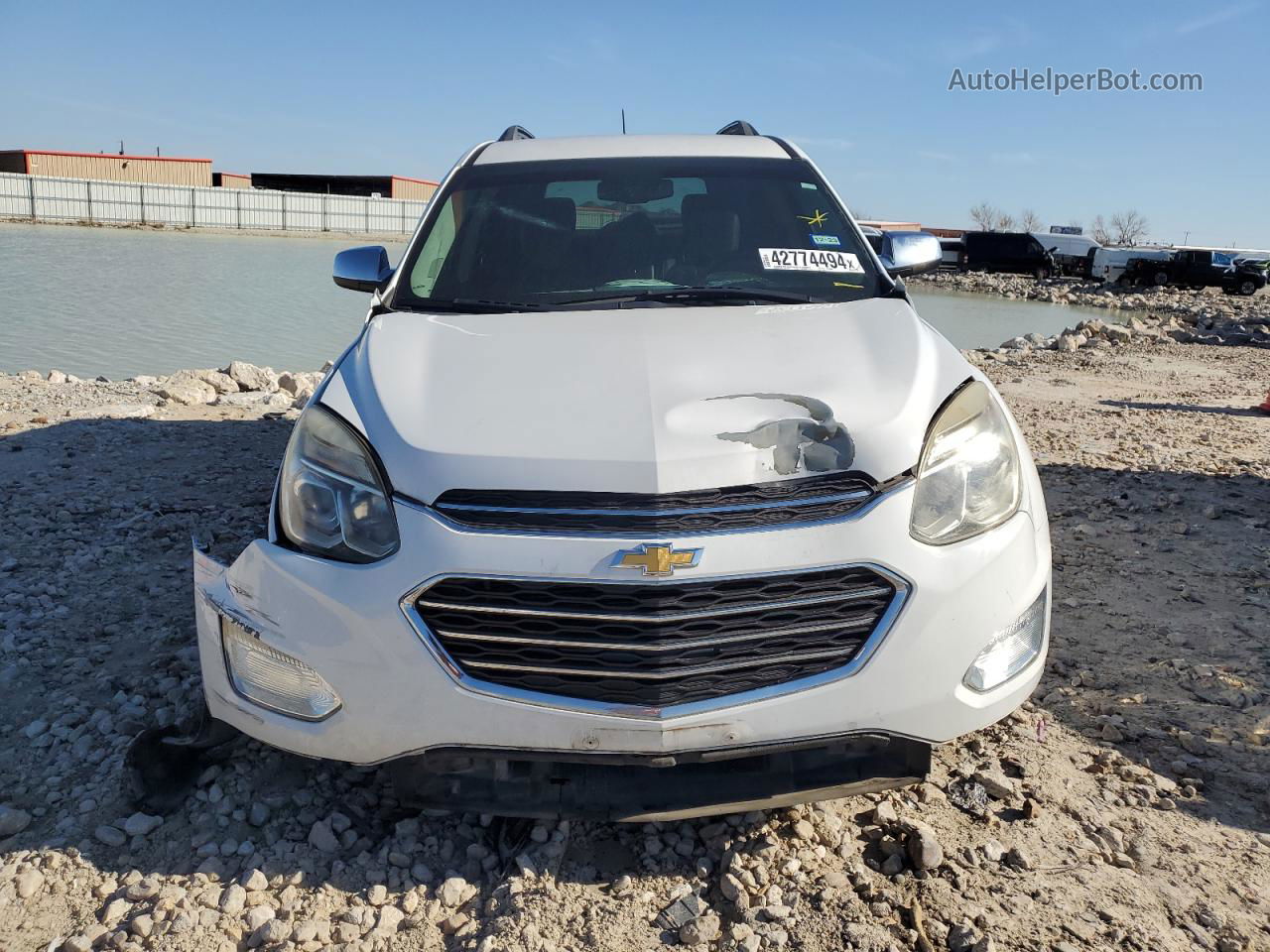 2016 Chevrolet Equinox Lt White vin: 2GNALCEK7G6103691