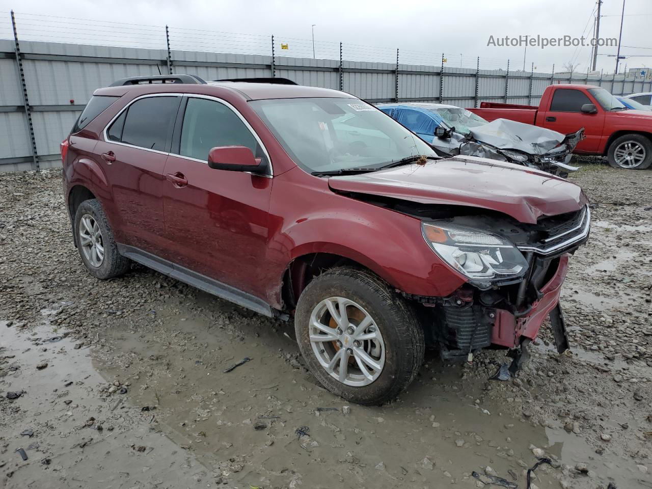 2017 Chevrolet Equinox Lt Red vin: 2GNALCEK7H1552237