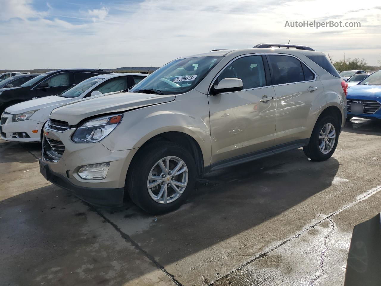 2016 Chevrolet Equinox Lt Beige vin: 2GNALCEK8G1150709