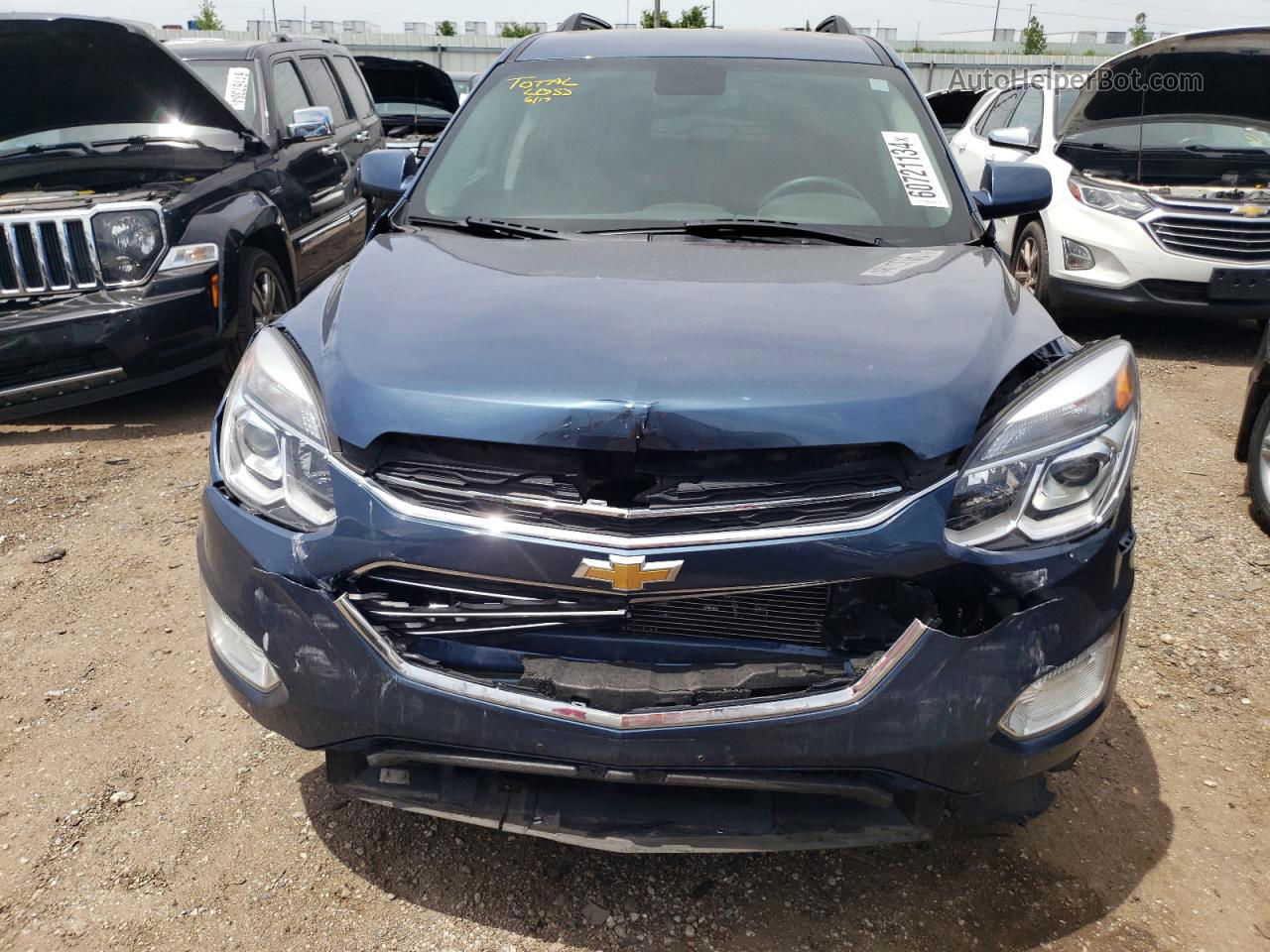 2016 Chevrolet Equinox Lt Blue vin: 2GNALCEK8G6160661