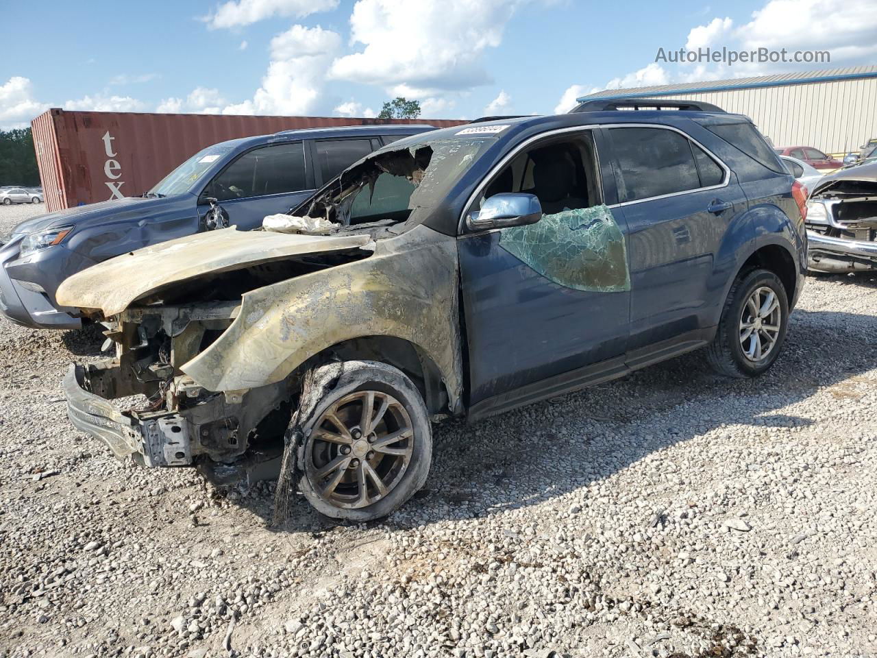 2016 Chevrolet Equinox Lt Синий vin: 2GNALCEK8G6167447