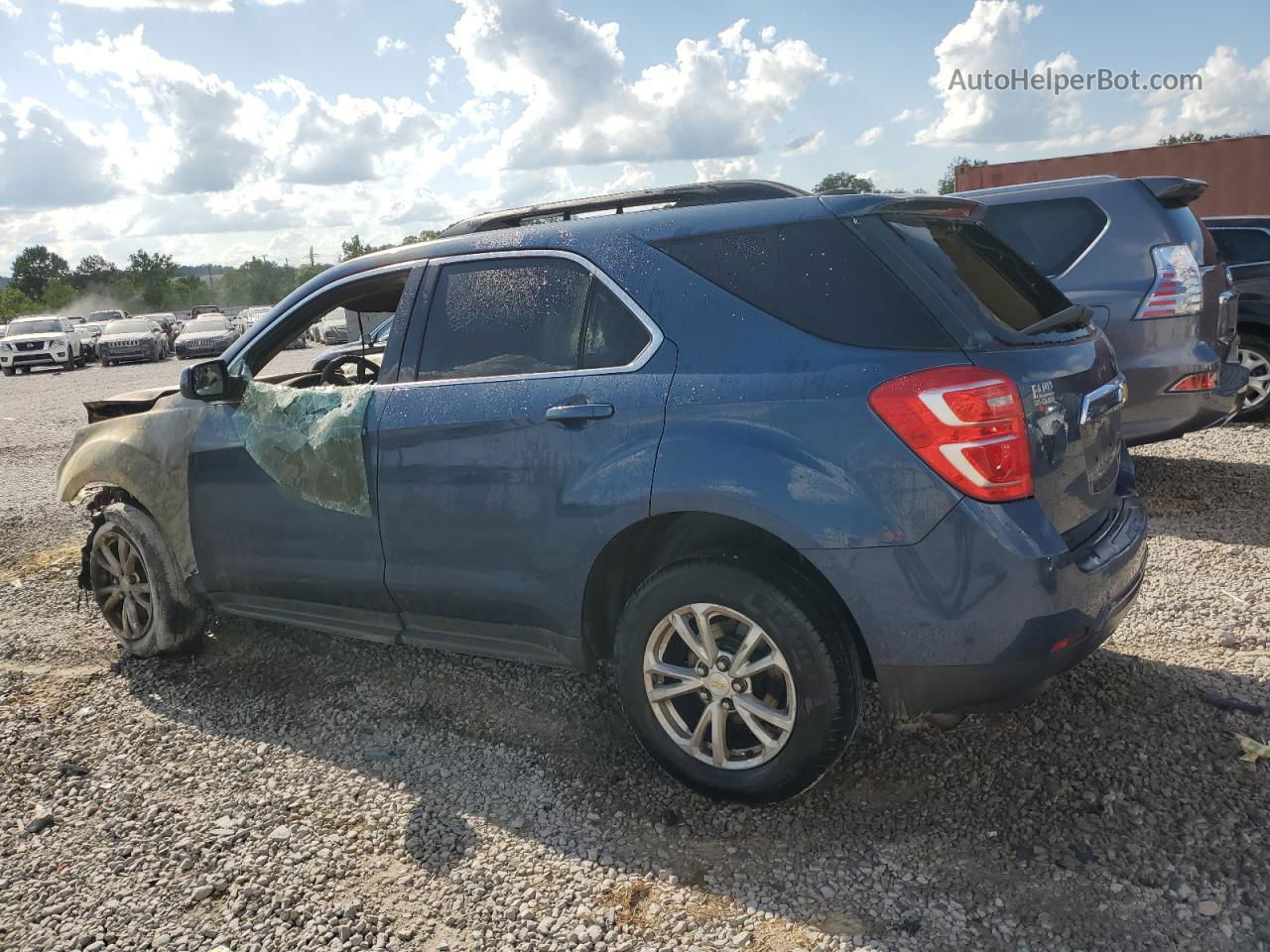 2016 Chevrolet Equinox Lt Синий vin: 2GNALCEK8G6167447