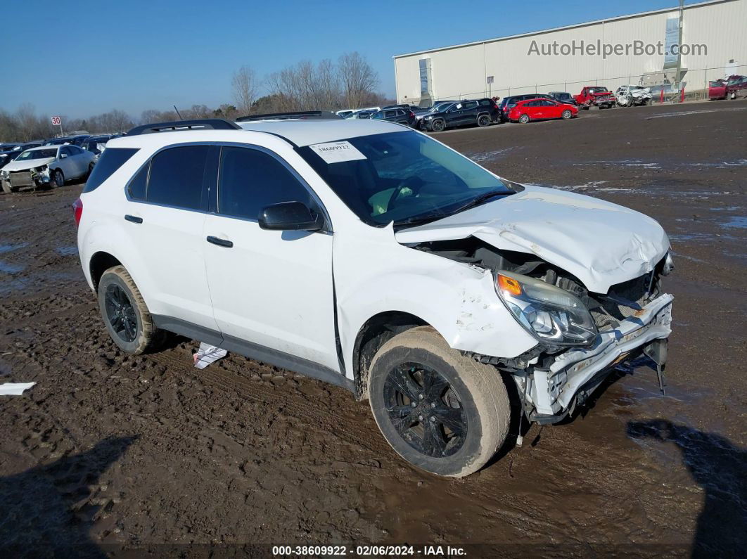 2016 Chevrolet Equinox Lt White vin: 2GNALCEK8G6220129