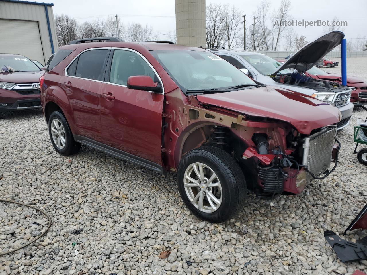 2017 Chevrolet Equinox Lt Темно-бордовый vin: 2GNALCEK8H6208077