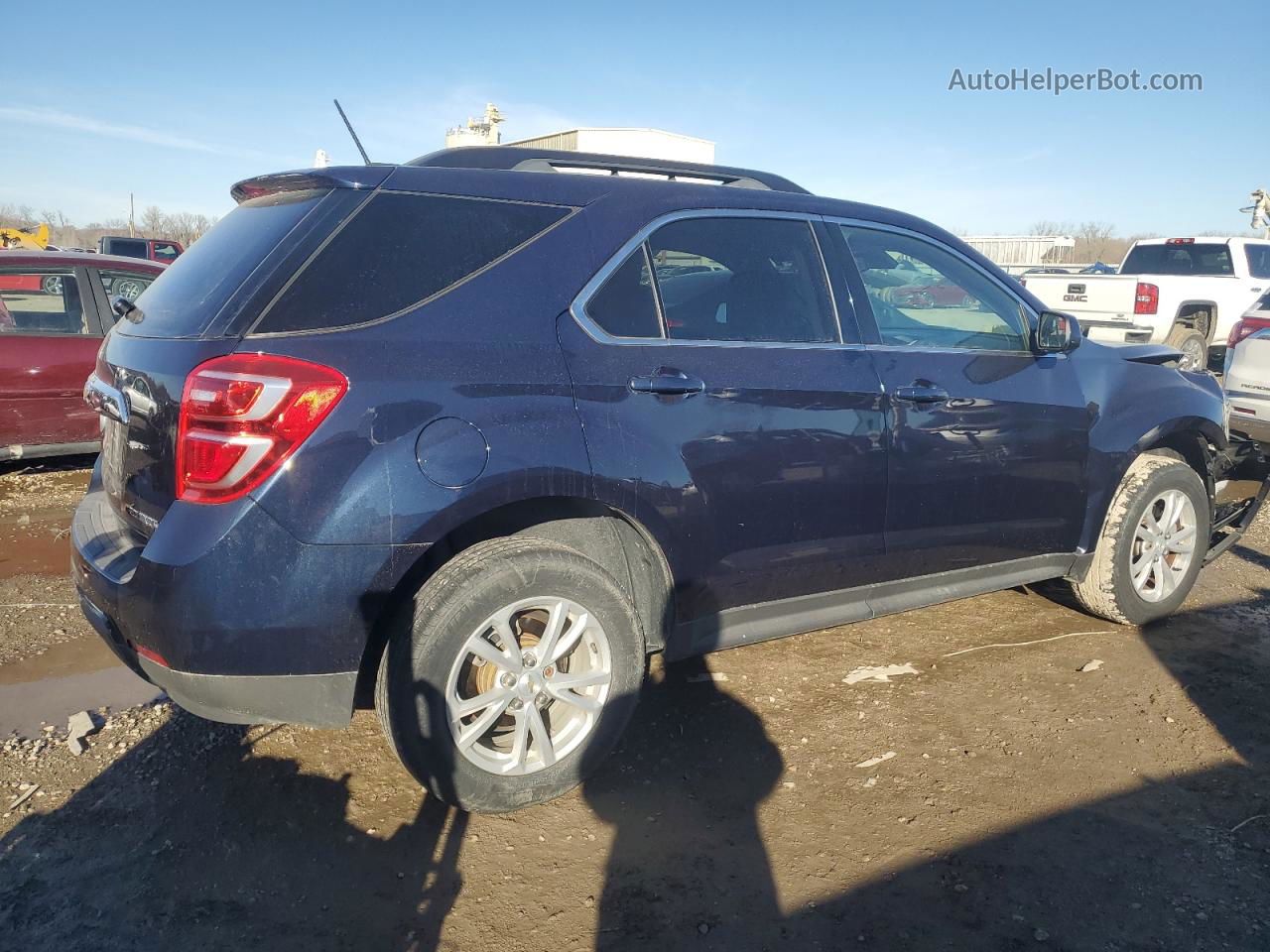 2016 Chevrolet Equinox Lt Синий vin: 2GNALCEK9G6344104