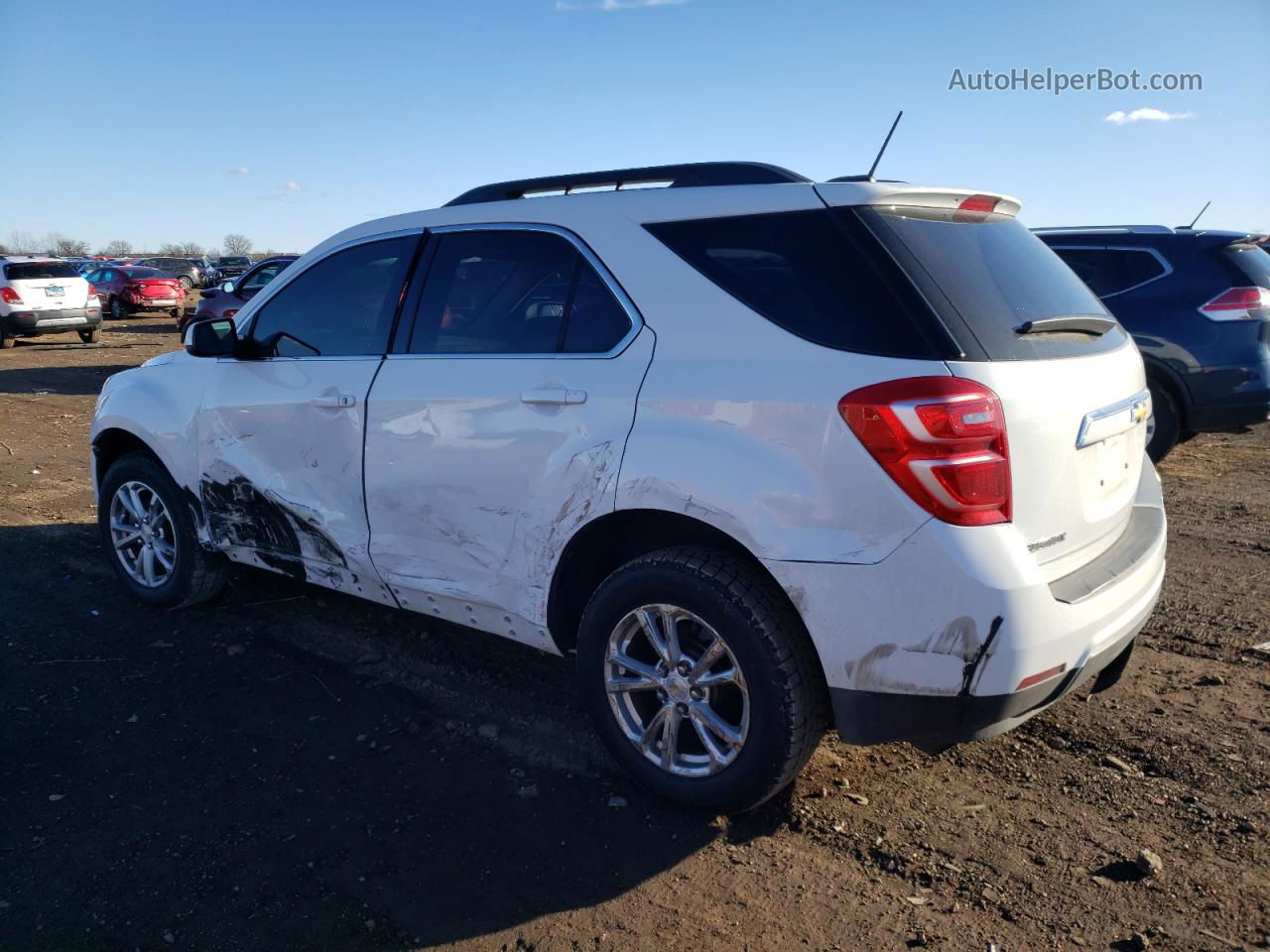 2017 Chevrolet Equinox Lt White vin: 2GNALCEK9H1589421