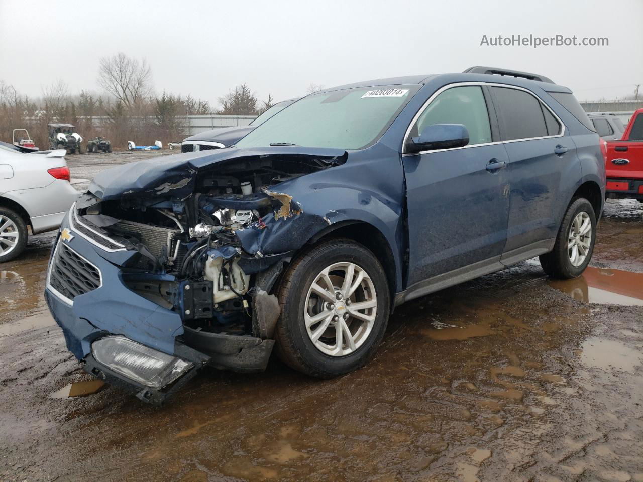 2017 Chevrolet Equinox Lt Синий vin: 2GNALCEK9H6118503